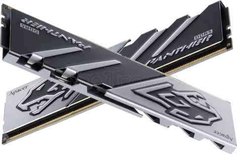 Photo de Kit Barrettes mémoire 32Go (2x16Go) DIMM DDR5 Apacer Panther 5200MHz (Noir/Argent)