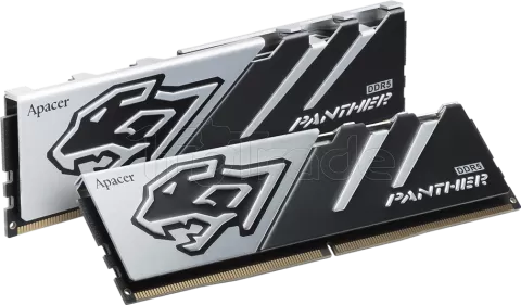 Photo de Kit Barrettes mémoire 32Go (2x16Go) DIMM DDR5 Apacer Panther 5200MHz (Noir/Argent)