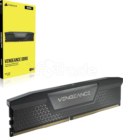 Photo de Kit Barrettes mémoire 32Go (2x16Go) DIMM DDR5 Corsair Vengeance  4800Mhz (Noir)