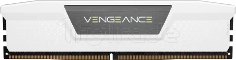 Photo de Kit Barrettes mémoire 32Go (2x16Go) DIMM DDR5 Corsair Vengeance  5600MHz CL40 (Blanc)