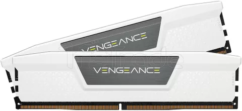 Photo de Kit Barrettes mémoire 32Go (2x16Go) DIMM DDR5 Corsair Vengeance 6000MHz (Blanc)