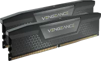 Photo de Kit Barrettes mémoire 32Go (2x16Go) DIMM DDR5 Corsair Vengeance 6000MHz CL38 (Noir)
