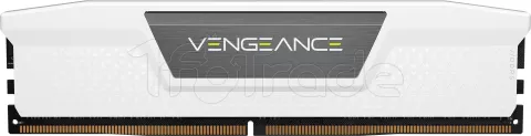 Photo de Kit Barrettes mémoire 32Go (2x16Go) DIMM DDR5 Corsair Vengeance 6400MHz CL32 (Blanc)