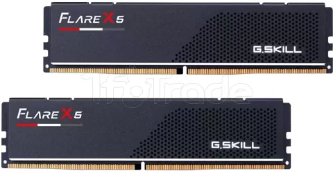 Photo de Kit Barrettes mémoire 32Go (2x16Go) DIMM DDR5 G.Skill Flare X5 6000MHz AMD Expo (Noir)