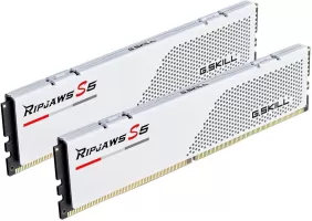 Photo de Kit Barrettes mémoire 32Go (2x16Go) DIMM DDR5 G.Skill Ripjaws S5 6000MHz (Blanc)