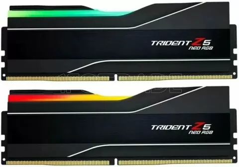 Photo de Kit Barrettes mémoire 32Go (2x16Go) DIMM DDR5 G.Skill Trident Z5 Neo RGB 6000MHz CL36 AMD Expo (Noir)