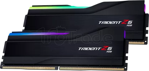 Photo de Kit Barrettes mémoire 32Go (2x16Go) DIMM DDR5 G.Skill Trident Z5 RGB  5200MHz (Noir)