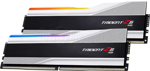 Photo de Kit Barrettes mémoire 32Go (2x16Go) DIMM DDR5 G.Skill Trident Z5 RGB 5600 MHz (Blanc)