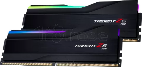 Photo de Kit Barrettes mémoire 32Go (2x16Go) DIMM DDR5 G.Skill Trident Z5 RGB  6000MHz (Noir) CL36