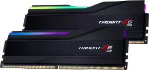 Photo de Kit Barrettes mémoire 32Go (2x16Go) DIMM DDR5 G.Skill Trident Z5 RGB 7600MHz (Noir)