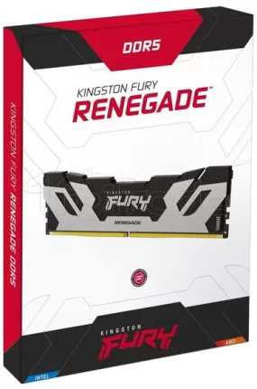 Photo de Kit Barrettes mémoire 32Go (2x16Go) DIMM DDR5 Kingston Fury Renegade 6400MHz (Noir)