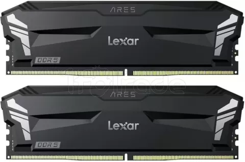 Photo de Kit Barrettes mémoire 32Go (2x16Go) DIMM DDR5 Lexar Ares 2nd Gen 6000MHz (Noir)
