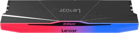 Photo de Kit Barrettes mémoire 32Go (2x16Go) DIMM DDR5 Lexar Ares 2nd Gen RGB 6000MHz CL30 (Noir)