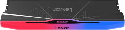 Photo de Kit Barrettes mémoire 32Go (2x16Go) DIMM DDR5 Lexar Ares 2nd Gen RGB 6400MHz C30 (Noir)
