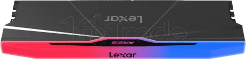 Photo de Kit Barrettes mémoire 32Go (2x16Go) DIMM DDR5 Lexar Ares 2nd Gen RGB 8000MHz (Noir)