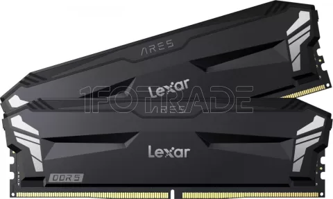 Photo de Kit Barrettes mémoire 32Go (2x16Go) DIMM DDR5 Lexar Ares OC 6000MHz (Noir)