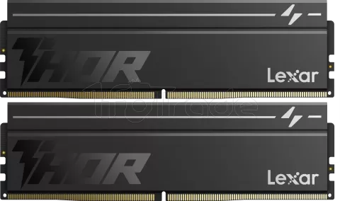 Photo de Kit Barrettes mémoire 32Go (2x16Go) DIMM DDR5 Lexar Thor 2nd Gen 6000MHz CL38 (Noir)