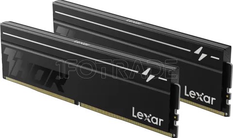 Photo de Kit Barrettes mémoire 32Go (2x16Go) DIMM DDR5 Lexar Thor 2nd Gen 6000MHz CL38 (Noir)