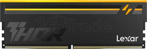 Photo de Kit Barrettes mémoire 32Go (2x16Go) DIMM DDR5 Lexar Thor 2nd Gen RGB 6000MHz CL38 (Noir)