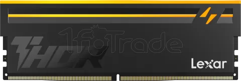Photo de Kit Barrettes mémoire 32Go (2x16Go) DIMM DDR5 Lexar Thor 2nd Gen RGB 6000MHz (Noir)
