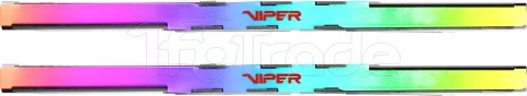 Photo de Kit Barrettes mémoire 32Go (2x16Go) DIMM DDR5 Patriot Viper Venom RGB  6200MHz (Noir)