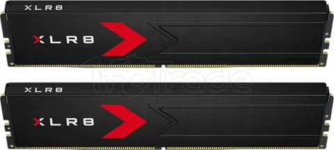 Photo de Kit Barrettes mémoire 32Go (2x16Go) DIMM DDR5 PNY XLR8 Gaming Epic-X 6000MHz CL36 (Noir)
