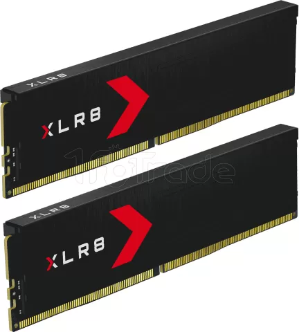 Photo de Kit Barrettes mémoire 32Go (2x16Go) DIMM DDR5 PNY XLR8 Gaming Epic-X 6400MHz CL36 (Noir)
