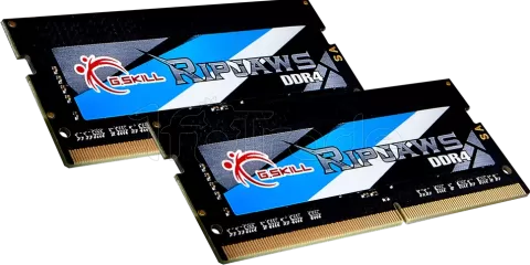 Photo de Kit Barrettes mémoire 32Go (2x16Go) SODIMM DDR4 G.Skill RipJaws 3200Mhz (Noir)