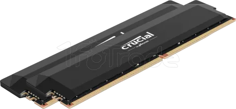 Photo de Kit Barrettes mémoire 64Go (2x32Go) DIMM DDR5 Crucial Pro OC Gaming 6000MHz (Noir)