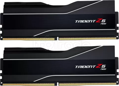 Photo de Kit Barrettes mémoire 64Go (2x32Go) DIMM DDR5 G.Skill Trident Z5 Neo 6000MHz CL30 AMD Expo (Noir)