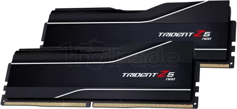 Photo de Kit Barrettes mémoire 64Go (2x32Go) DIMM DDR5 G.Skill Trident Z5 Neo 6000MHz CL30 AMD Expo (Noir)