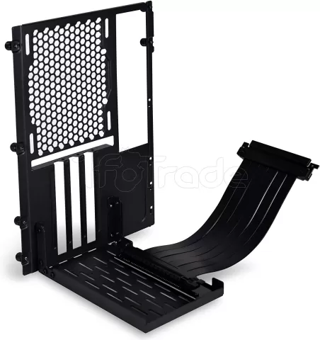 Photo de Kit Riser PCIe 3.0 16X Lian-Li pour O11 Dynamic Mini avec support vertical et nappe 20cm (Noir)