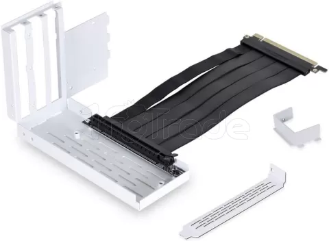 Photo de Kit Riser PCIe 4.0 16X Lian-Li pour O11 Dynamic Evo avec support vertical et nappe 20cm (Blanc)