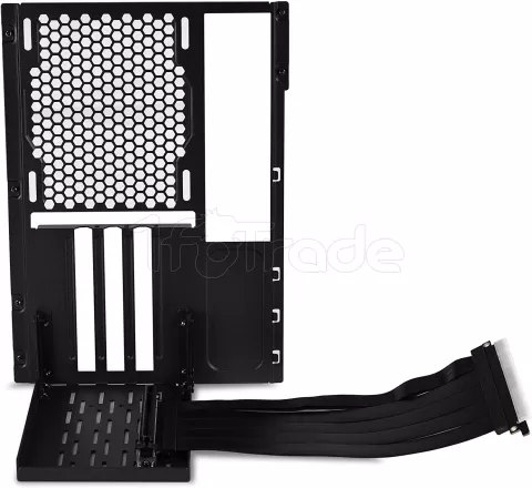 Photo de Kit Riser PCIe 4.0 16X Lian-Li pour O11 Dynamic Mini avec support vertical et nappe 20cm (Noir)