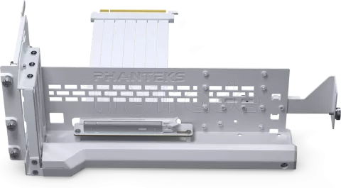 Photo de Kit Riser PCIe 5.0 16X Phanteks Premium Gen5 avec support vertical et nappe 22cm (Blanc)