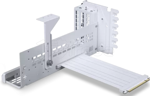 Photo de Kit Riser PCIe 5.0 16X Phanteks Premium Gen5 avec support vertical et nappe 22cm (Blanc)