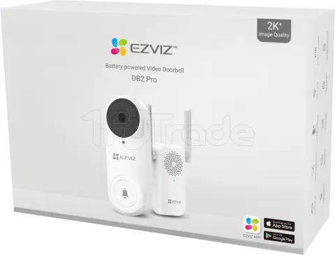 Photo de Kit sonnette vidéo connectée Ezviz DB2 Pro (Blanc)