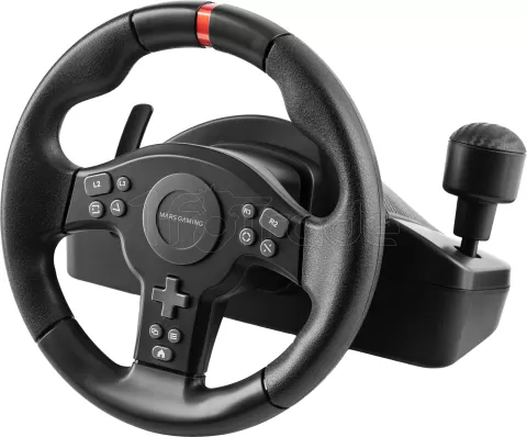 Photo de Kit Volant, Pédalier et Levier de vitesse Mars Gaming MWH-RSXOne (Noir)
