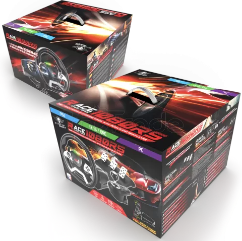 Photo de Kit Volant + Pédalier + Levier de vitesse Spirit Of Gamer Race Wheel Force 1080RS (Noir/Gris)