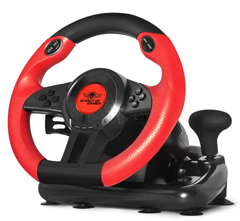 Photo de Kit Volant + Pédalier Spirit Of Gamer Race Wheel Pro 1 (Noir/Rouge)