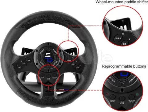 Photo de Kit Volant + Pédalier Subsonic Superdrive Racing Wheel SV450