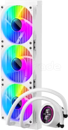 Photo de Kit Watercooling AIO 1stPlayer TS4 RGB - 360mm (Blanc)