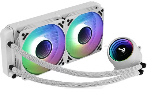 Photo de Kit Watercooling AIO Aerocool Mirage L240 RGB (Blanc)