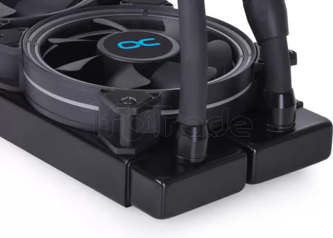 Photo de Kit Watercooling AIO Alphacool Eisbaer Aurora LT RGB - 360mm (Noir)