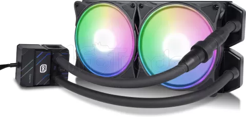 Photo de Kit Watercooling AIO Alphacool Eisbaer Pro Aurora RGB - 280mm (Noir)