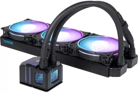 Photo de Kit Watercooling AIO Alphacool Eisbaer Pro Aurora RGB - 360mm (Noir)