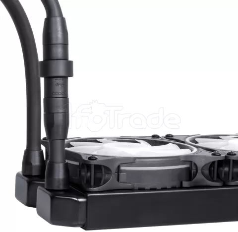 Photo de Kit Watercooling AIO Alphacool Eisbaer Pro Aurora RGB - 360mm (Noir)