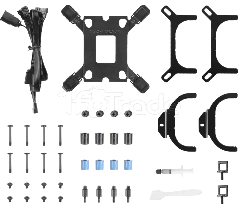 Photo de Kit Watercooling AIO Antec Skeleton RGB - 240mm (Noir)