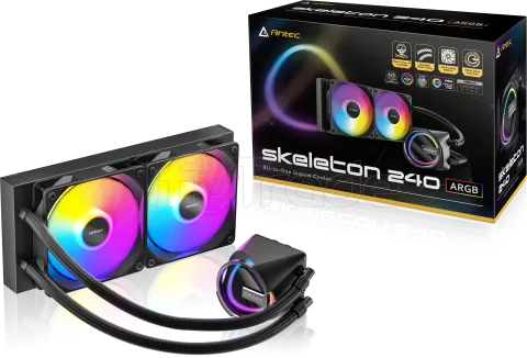 Photo de Kit Watercooling AIO Antec Skeleton RGB - 240mm (Noir)