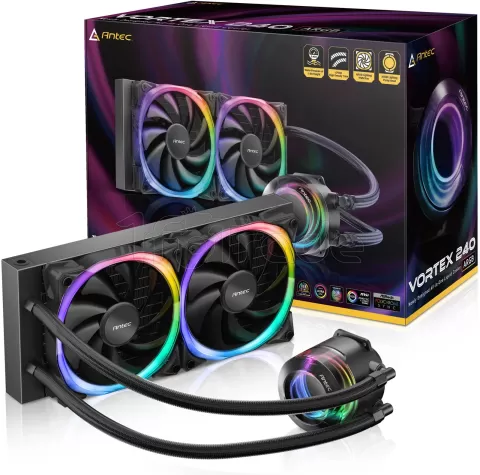 Photo de Kit Watercooling AIO Antec Vertex RGB - 240mm (Noir)